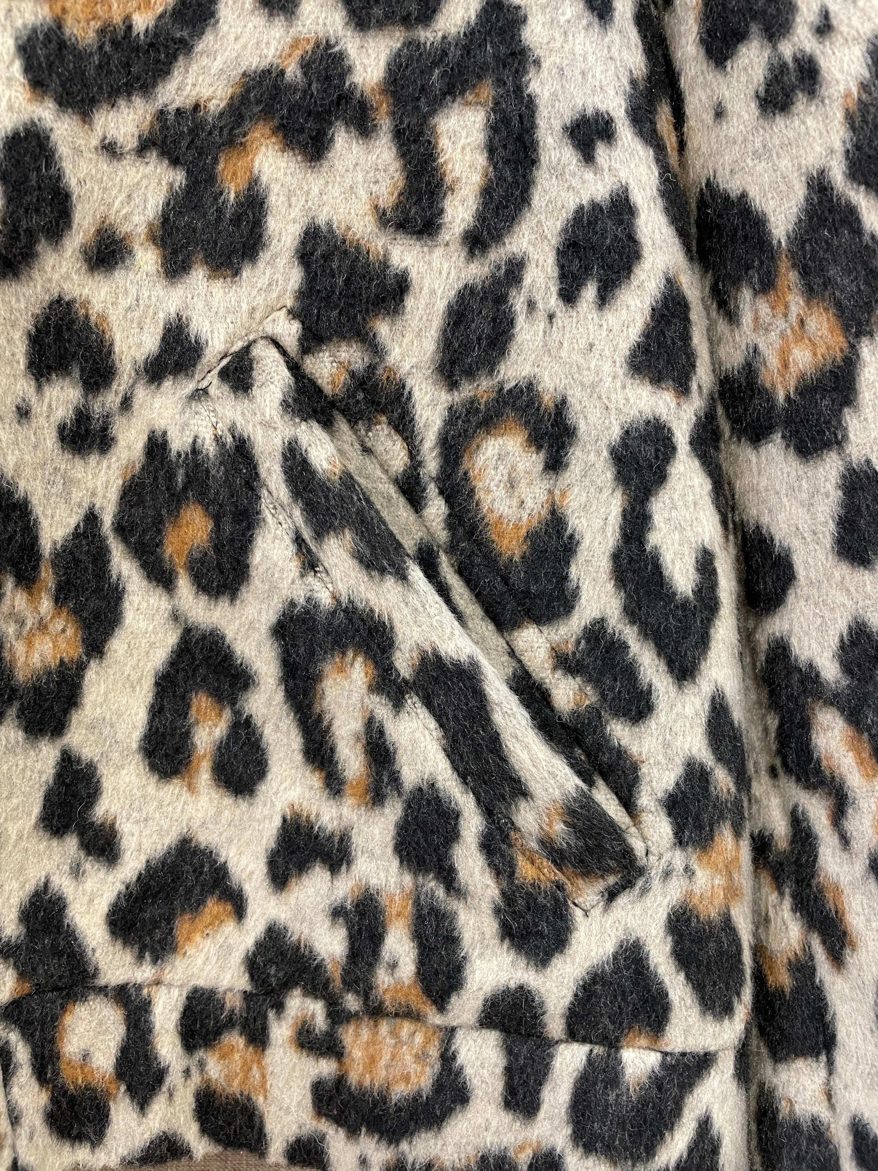 Biba House of Fraser Cream Black & Brown Leopard Animal Print Jacket 18