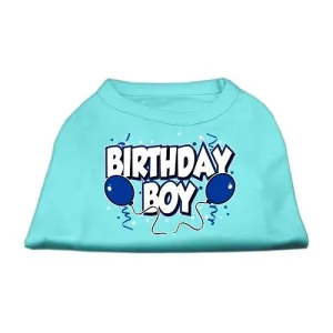 Birthday Boy Screen Print Shirts Aqua Lg (14)