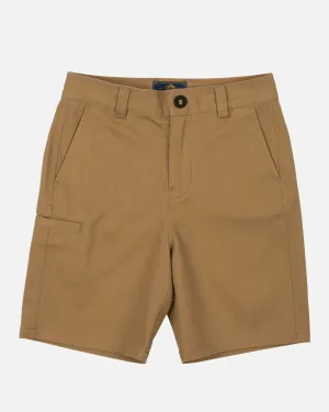 Deckhand Boys Workwear Brown Chino Short