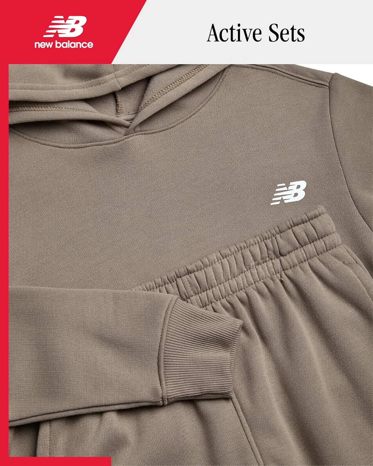 New Balance Boys' Shorts Set - 2 Piece Performance Fleece Hoodie Sweatshirt and Sweat Shorts - Sweatsuit Set for Boys (8-12)