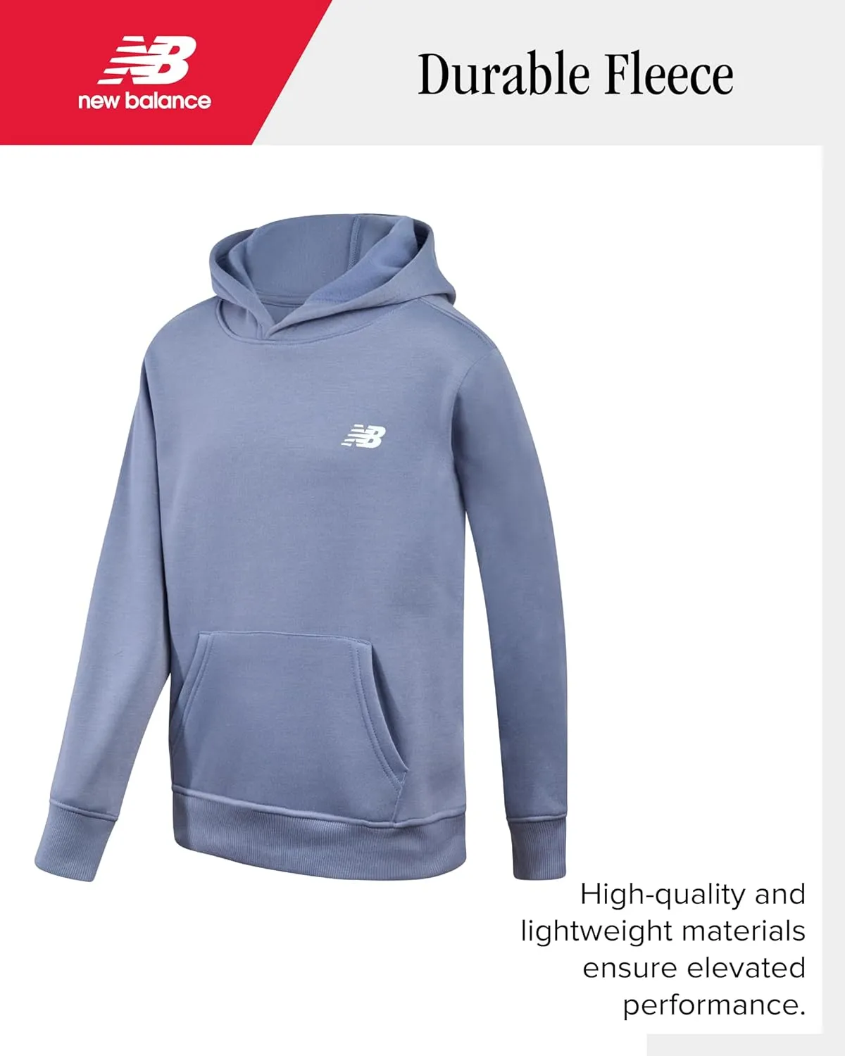 New Balance Boys' Shorts Set - 2 Piece Performance Fleece Hoodie Sweatshirt and Sweat Shorts - Sweatsuit Set for Boys (8-12)