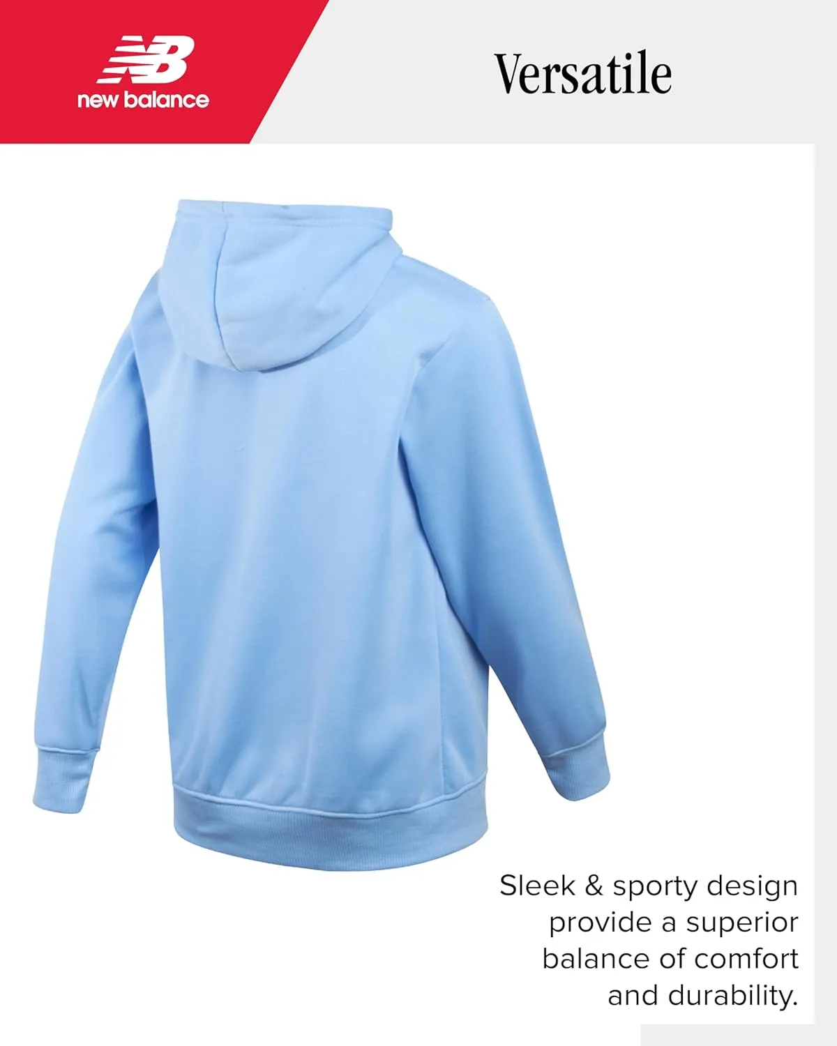 New Balance Boys' Sweatsuit - 3 Piece Fleece Pullover Hoodie, Sweat Shorts, T-Shirt - Athleisure Shorts Set for Boys (8-12)