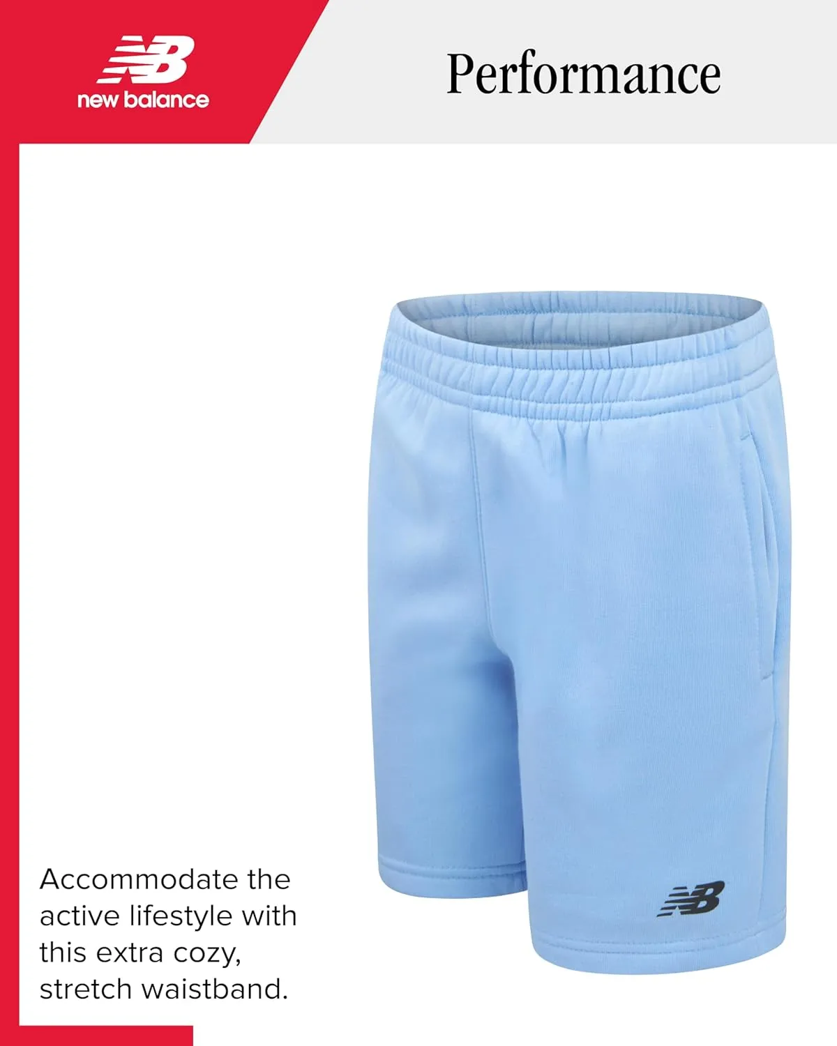 New Balance Boys' Sweatsuit - 3 Piece Fleece Pullover Hoodie, Sweat Shorts, T-Shirt - Athleisure Shorts Set for Boys (8-12)