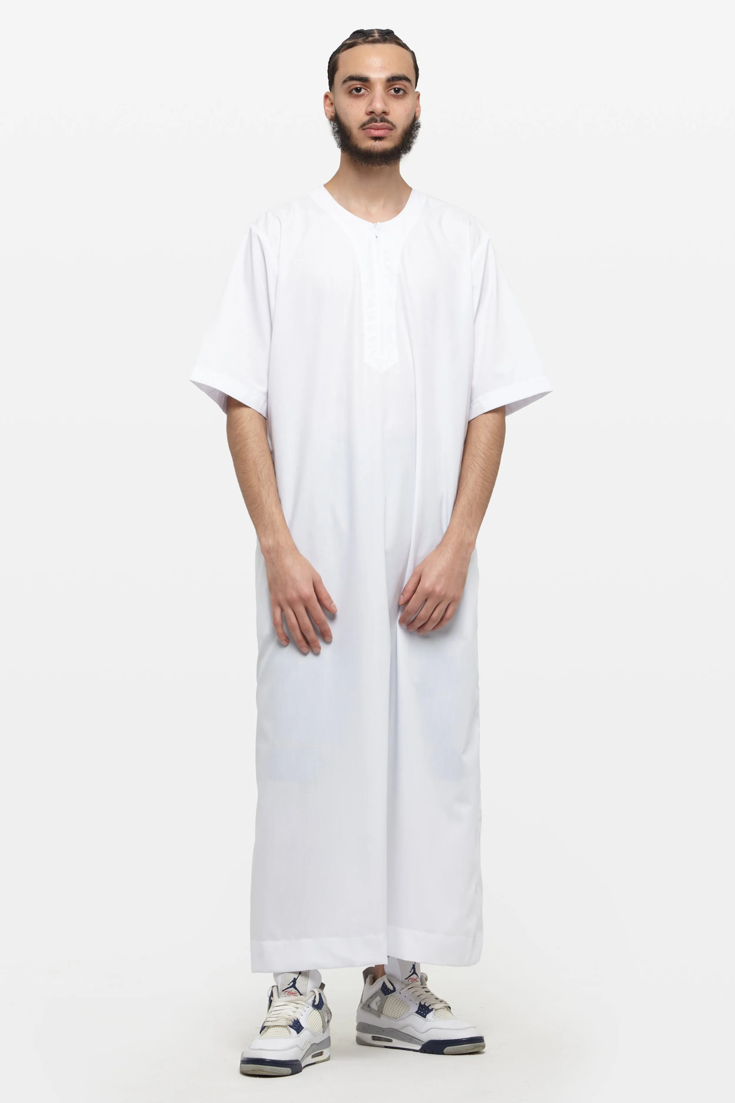 Off White Short Sleeve Thobe