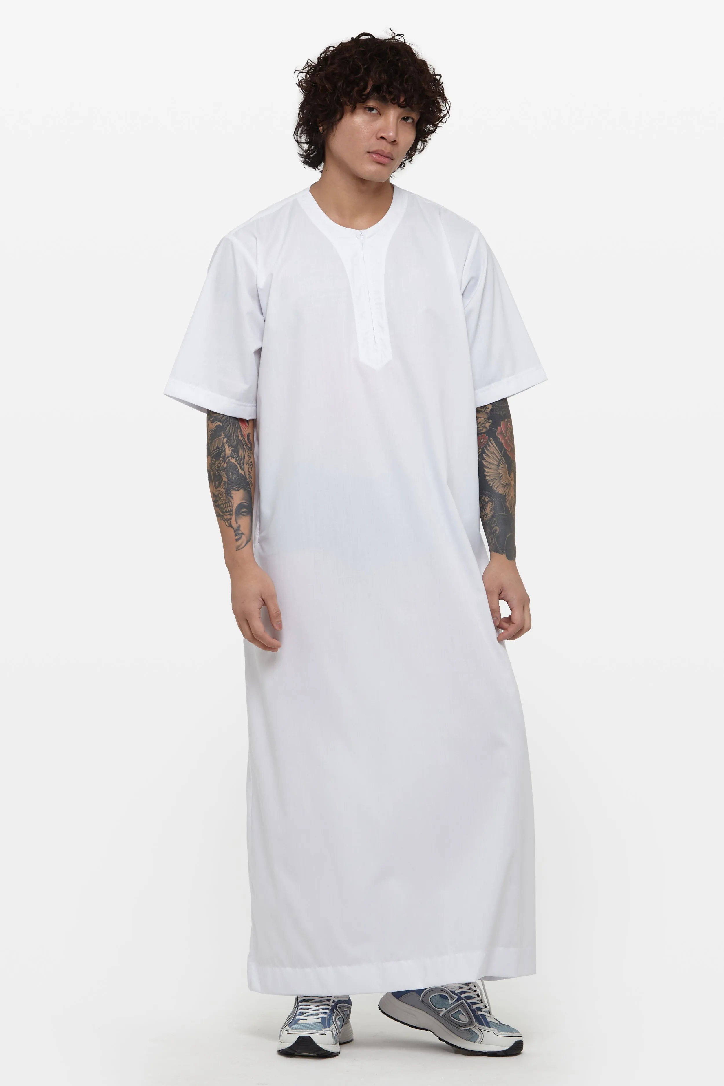 Off White Short Sleeve Thobe