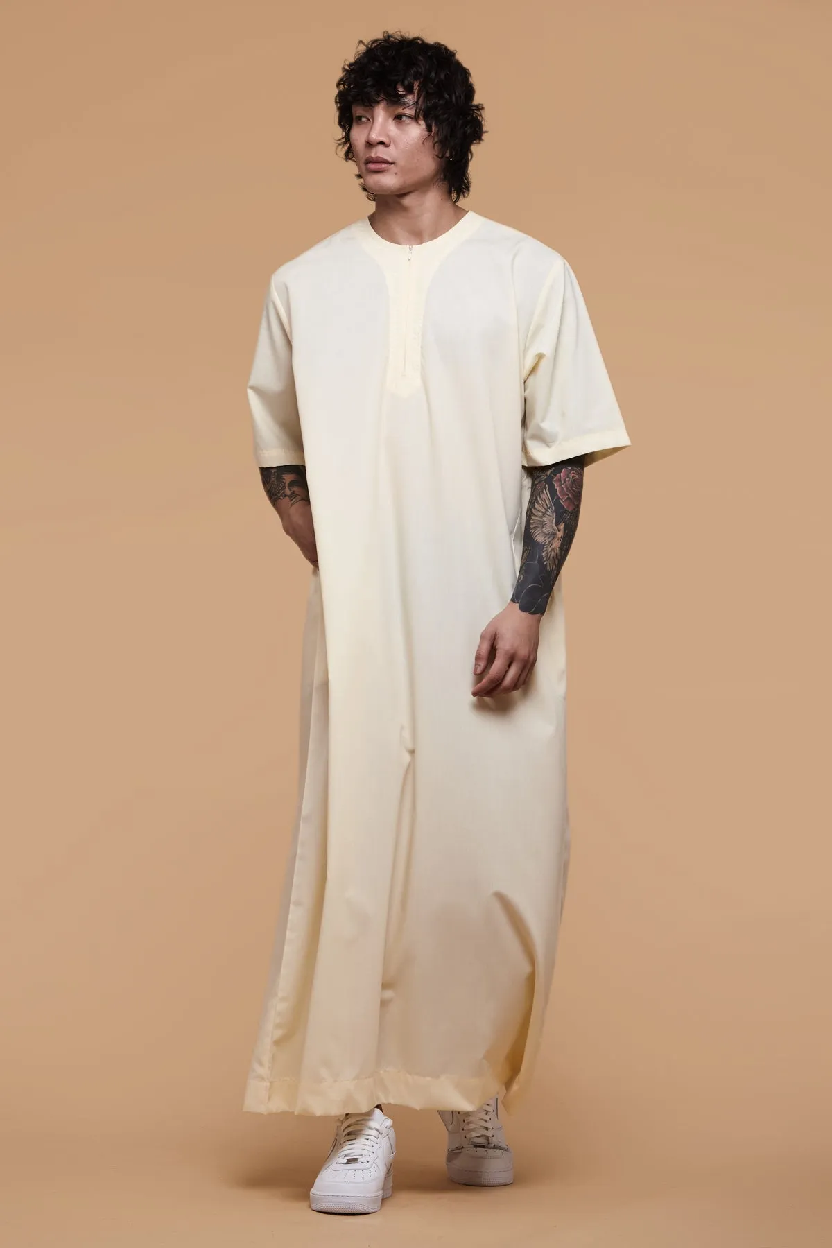 Pearl Seed Short Sleeve Thobe