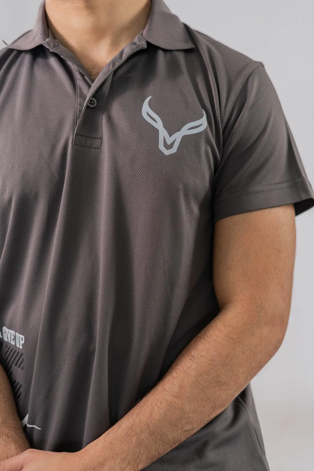 Polo Republica Men's Keep Spirit Printed Activewear Polo Shirt